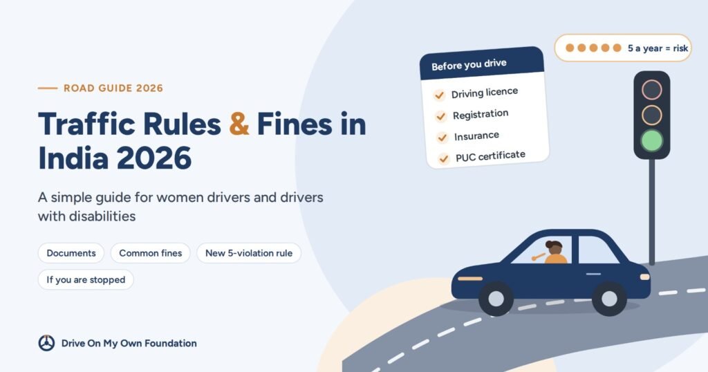 Traffic Rules and Fines in India 2026: A Simple Guide for Women Drivers and Drivers with Disabilities